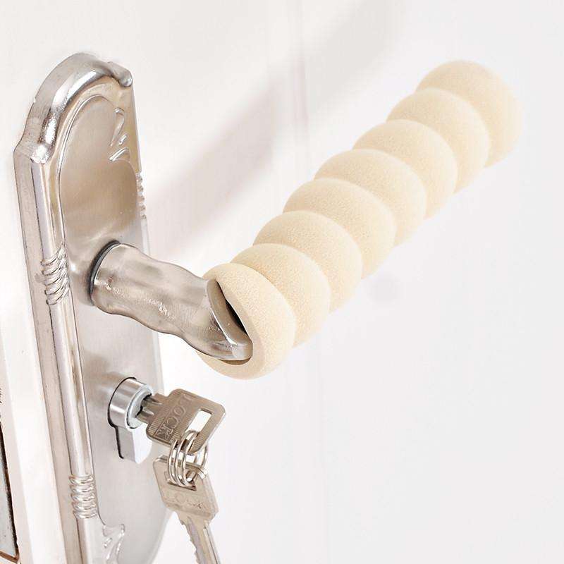 2 PCS Anti-static Bedroom Door Handle Anti-collision Cover, Size: 13.5x3.5cm(Beige)