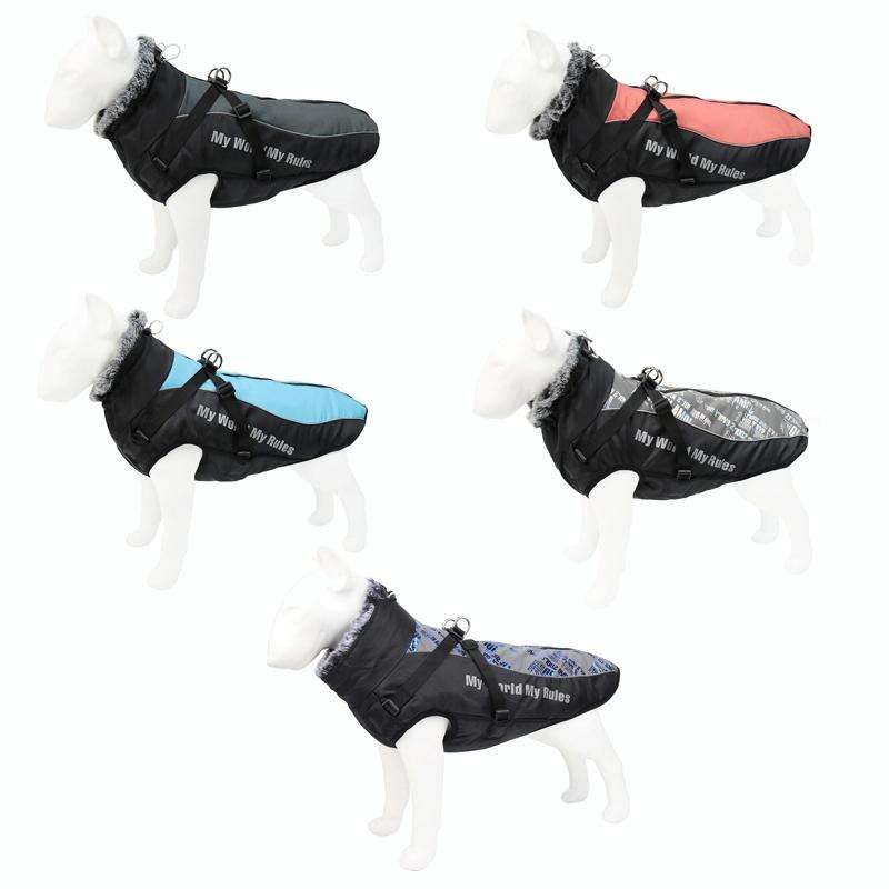 BL-683 Keep Warm Reflective Dog Clothes, Size: XXXL(Grapefruit Red)