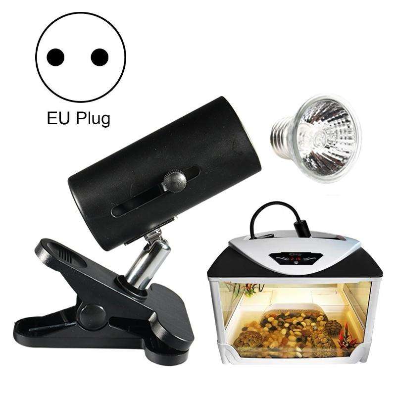 ZY-UAB Turtle Backlight UVA Heated Climbing Pet Backlight, EU Plug With Bulb(Black Short Light St...
