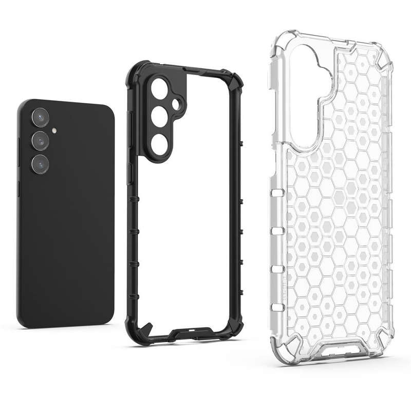 For Samsung Galaxy S23 FE 5G Shockproof Honeycomb Phone Case(White)