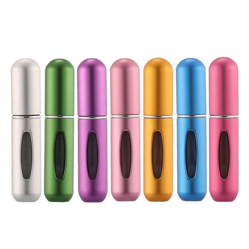 5 PCS 5ml Mini Perfume Spray Bottle With Bottom Filling Self-Pump Type Travel Portable Sub-Bottli...