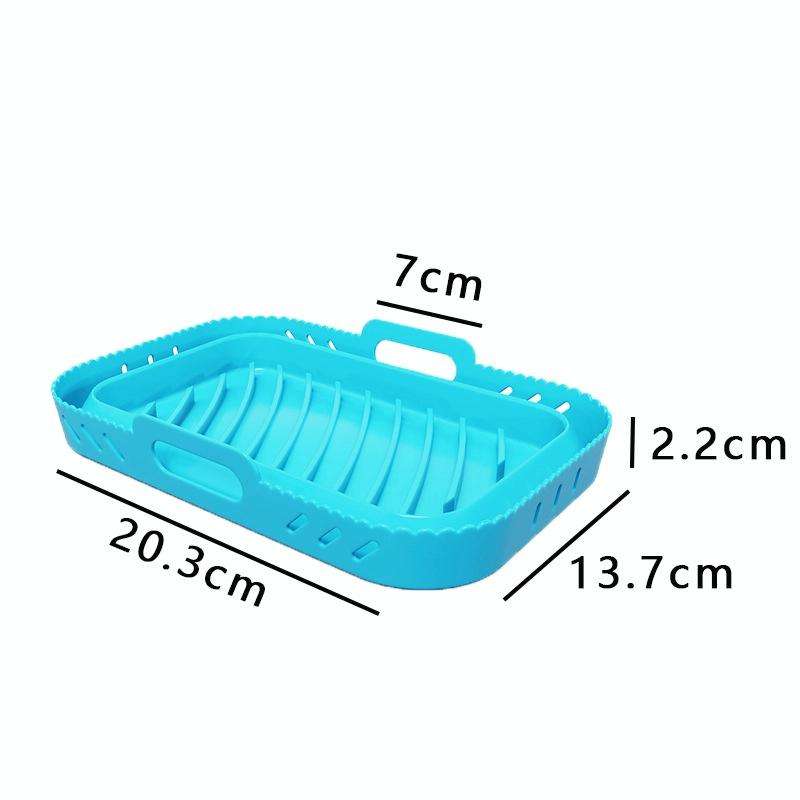 For Ninja DZ201 Air Fryer Silicone Mat Foldable Reusable Basket Tray(Black)