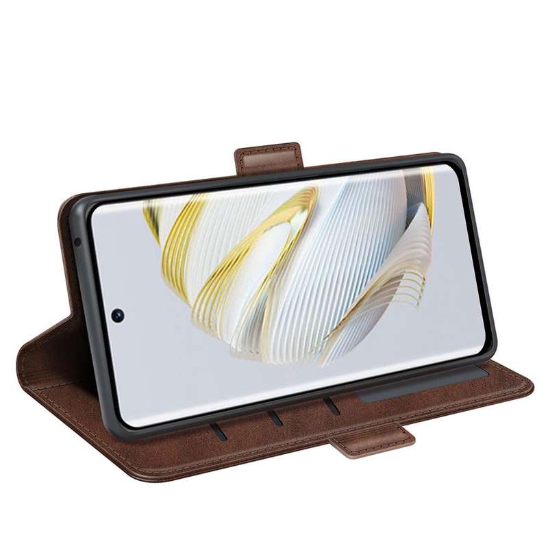 For Huawei Nova 10 Dual-side Magnetic Buckle Horizontal Flip Leather Phone Case(Brown)