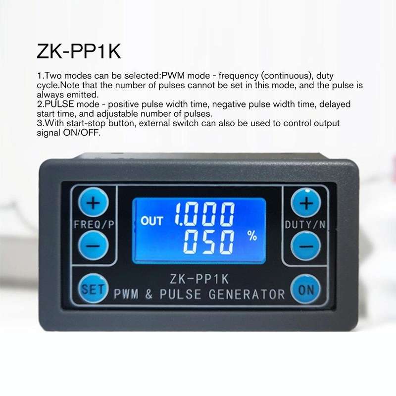 ZK-PP1K PWM Signal Generator 1Hz-150KHz PWM Pulse Frequency Duty Cycle Adjustable Square Wave Gen...