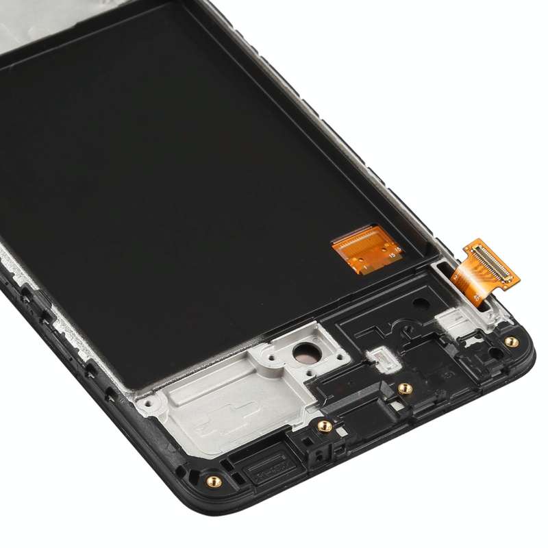 Original Super AMOLED LCD Screen for Galaxy A51 4G Digitizer Full Assembly with Frame (Black)
