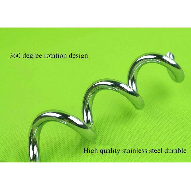 Stainless Steel Dog Spiral Tie Out 360 Degree Rotation Anti Wrap Fixed Pile Outdoor Camping Stake...