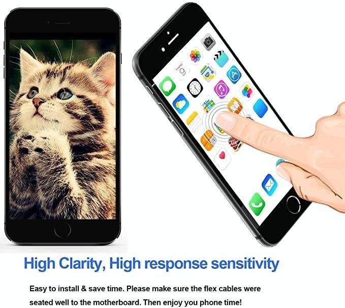 TFT LCD Screen for iPhone 7 with Digitizer Full Assembly include Front Camera (White)
