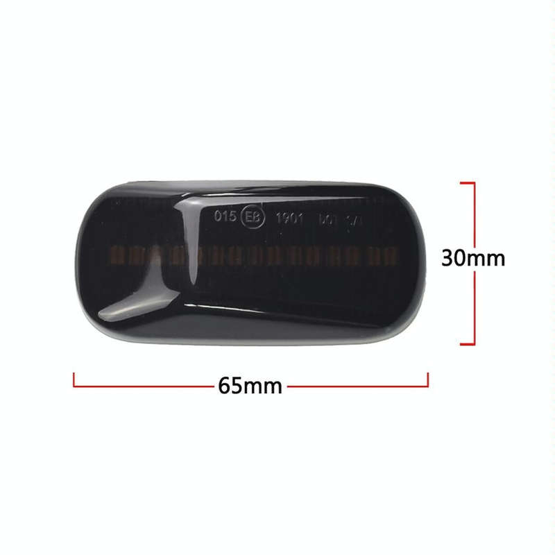 2pcs For Honda Civic 2001-2015 Car Dynamic LED Fender Side Light 34301-S5H-T02(Transparent Black)