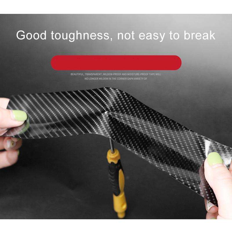 Universal Car Carbon Fiber Door Anti-collision Strip Protection Guards Trims Stickers Tape, Size:...