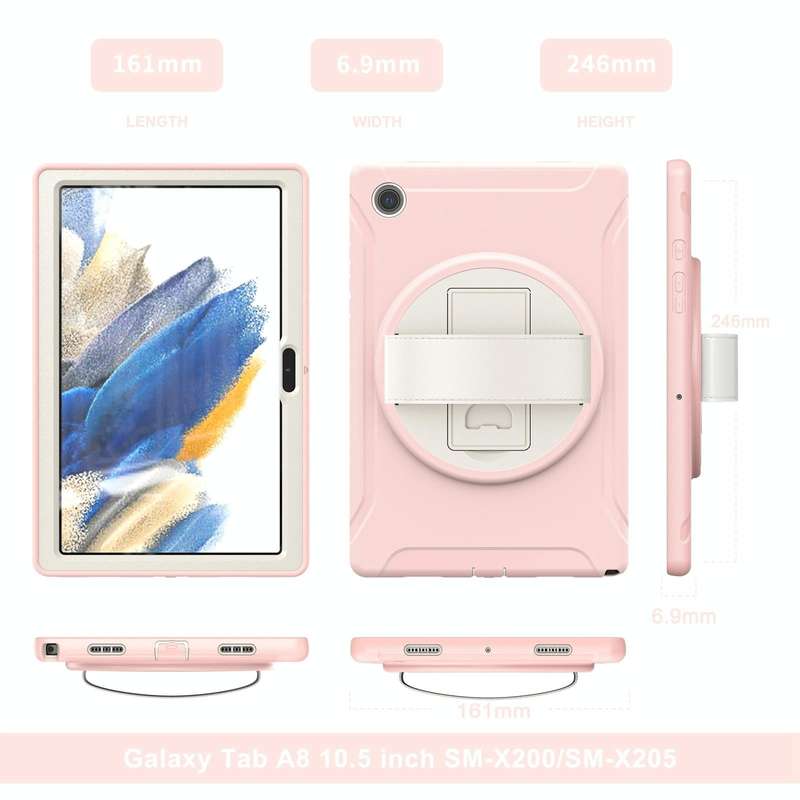 For Samsung Galaxy Tab A8 10.5 2021 Shockproof TPU + PC Tablet Case(Cherry Blossoms Pink)