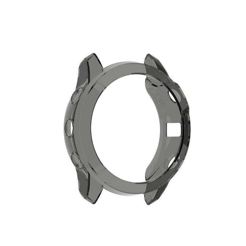 For Garmin Fenix 6X / 6X Pro Smart Watch Half Coverage TPU Protective Case(Transparent Black)