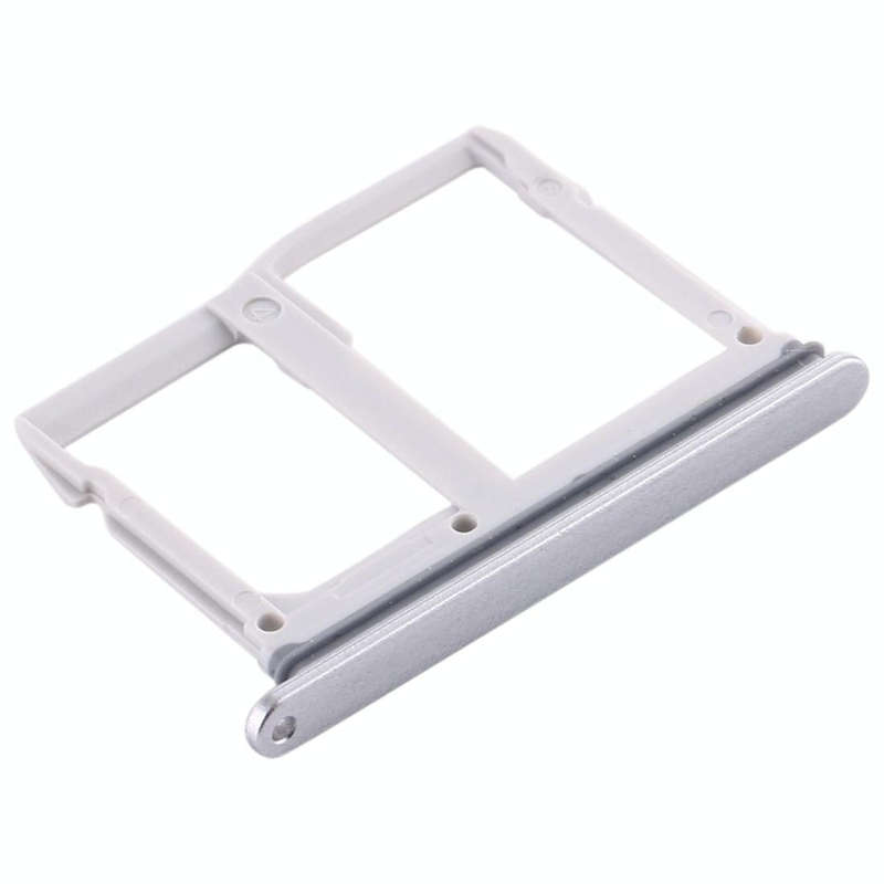 Nano SIM Card Tray + Micro SD Card Tray for LG Stylo 5 / Q720 LM-Q720MS LM-Q720TSW Q720CS (Silver)