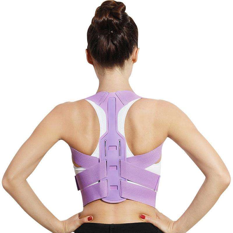 Humpback Correction Belt Back Posture Corrector, Specification: S(050 Adult Purple)