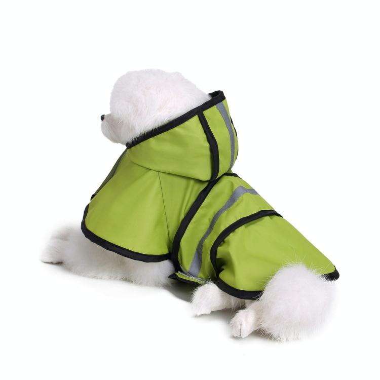 Pet Reflective Raincoat Large Dog Poncho, Size: XL(Fluorescent Green)