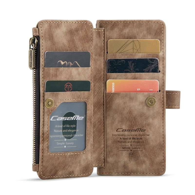 For Samsung Galaxy Z Fold3 5G CaseMe C30 Multifunctional Phone Leather Phone Case(Brown)