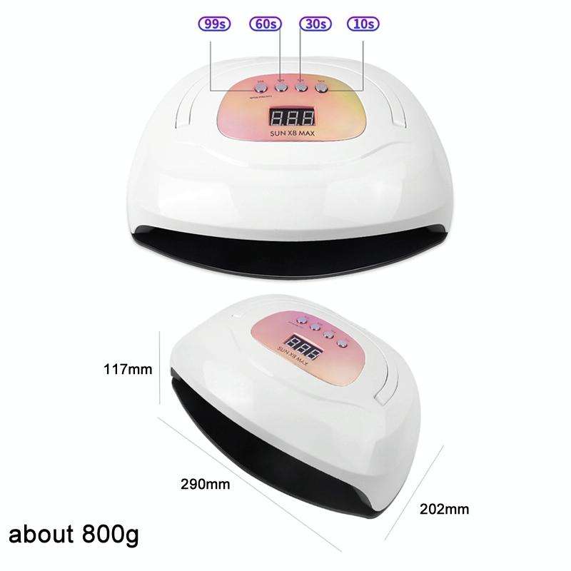 Sun X8 Max 150W Dual Light Source UV Nail Lamp LED Phototherapy Machine(EU Plug)