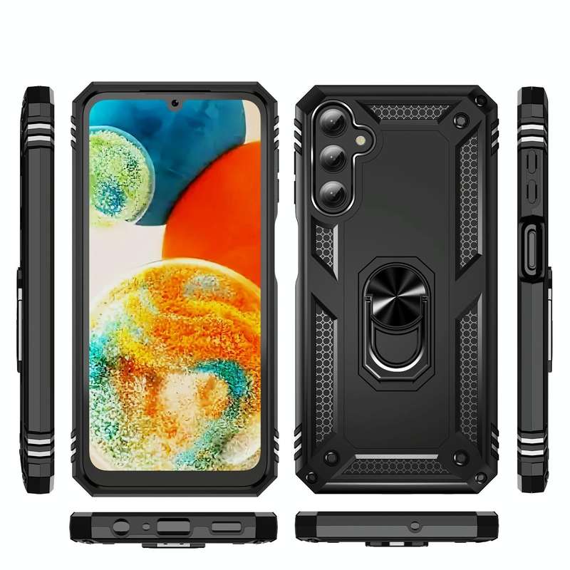 For Samsung Galaxy A24 4G Shockproof TPU + PC Phone Case(Black)