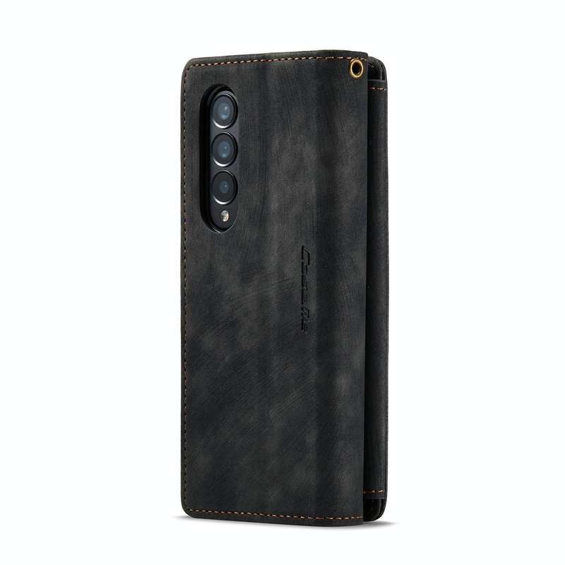 For Samsung Galaxy Z Fold3 5G CaseMe C30 Multifunctional Phone Leather Phone Case(Black)