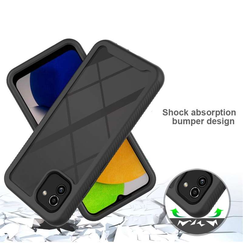 For Samsung Galaxy A03 166mm Starry Sky Solid Color Series Shockproof PC + TPU Phone Case(Purple)
