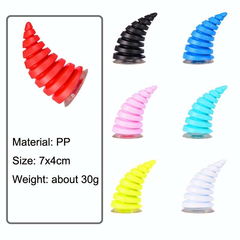 2PCS Motorcycle Horn Sucker Helmet Decoration(Black)
