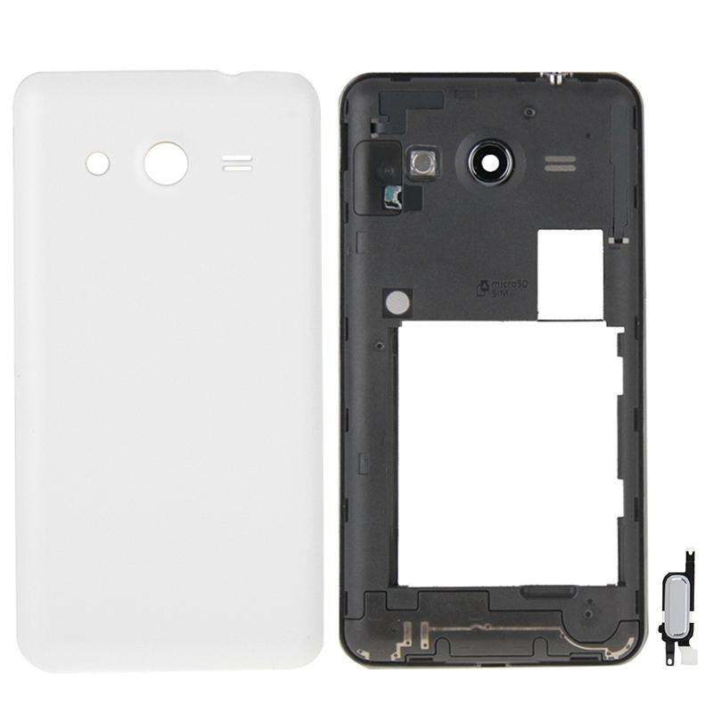 For Galaxy Core 2 / G355 Full Housing Cover (Middle Frame Bezel + Battery Back Cover) + Home Butt...