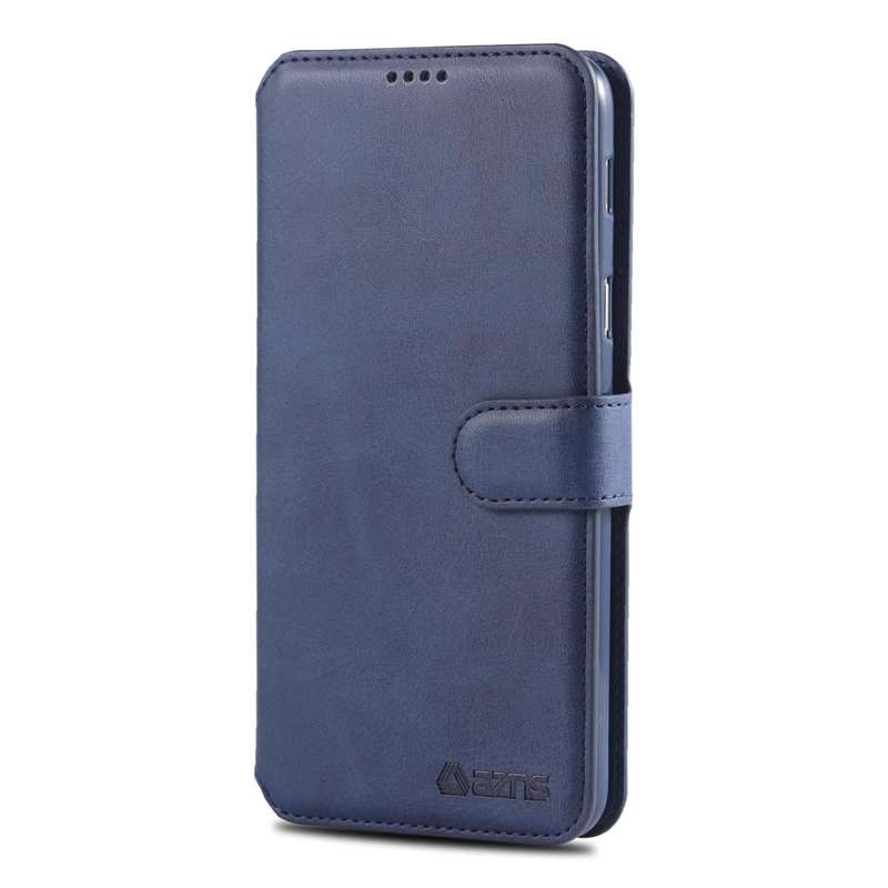 For Galaxy A6 2018 AZNS Calf Texture Magnetic Horizontal Flip PU Leather Case with Holder & Card ...