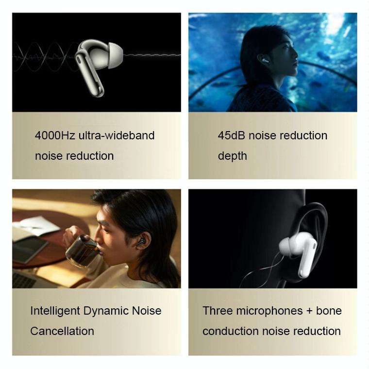 OPPO Enco X2 Wireless In-Ear Active Noise Reduction Gaming Bluetooth Earphones, Style:Wireless Ch...