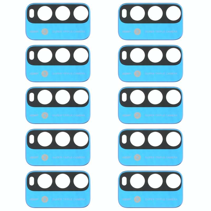10 PCS Back Camera Lens for Xiaomi Redmi Note 9 4G M2010J19SC (Blue)