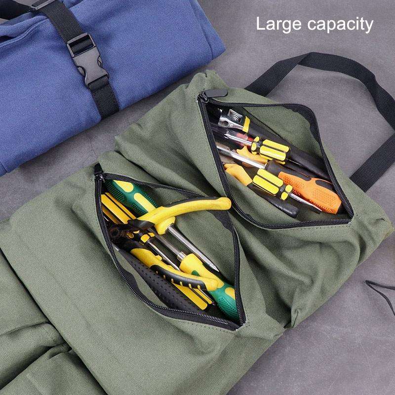 CL189 Car Canvas Tools Bag Portable Electric Worker Hardware Tool Kit(Black)