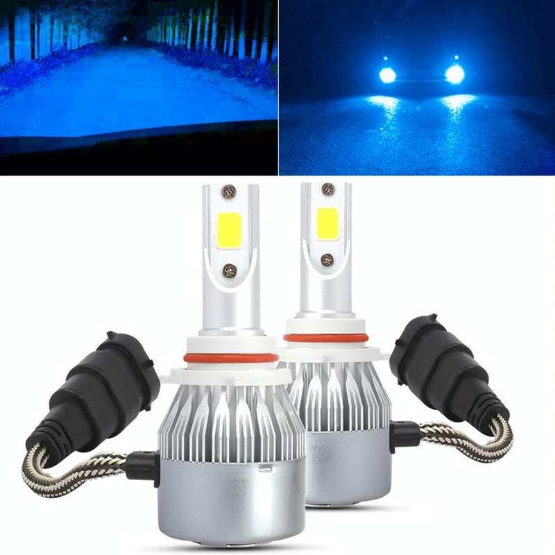 2 PCS 9005 18W 1800 LM 8000K IP68 Casnbus Constant Current Car LED Headlight with 2 COB Lamps, DC...
