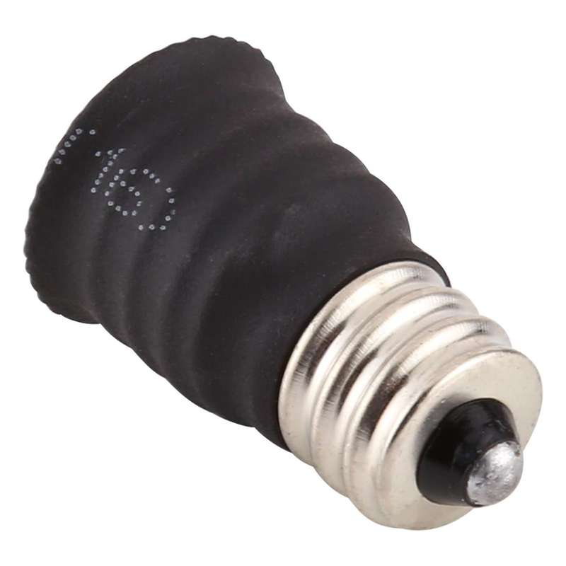 E12 to E14 Light Lamp Bulbs Adapter Converter (Black)
