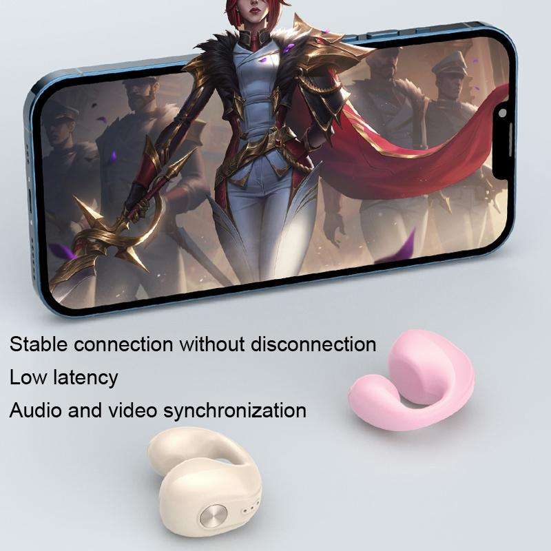 Single Ear Bone Conduction Bluetooth Earphone In-Ear Wearable Running Sports Mini(White)