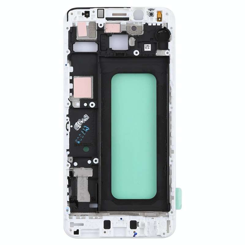 For Galaxy C5 Pro Front Housing LCD Frame Bezel (White)