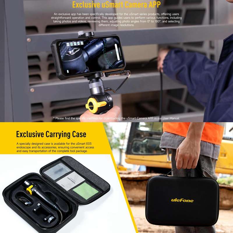 Ulefone uSmart E03 Rotatable Endoscope IP67 Waterproof for Armor 24 / 21 / 19 / 18T / 18T Ultra /...