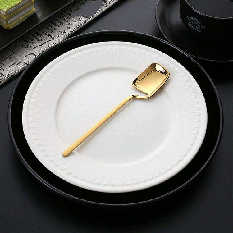 Stainless Steel V-shaped Wall Hanging Design Simple Coffee Spoon Fork Creative Long Handle Stirri...
