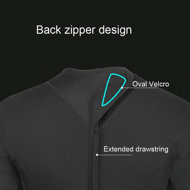 DIVESTAR 3mm Adult One Piece Wetsuit Long Back zipper Warm Diving Surf Suit, Size: L(Black)