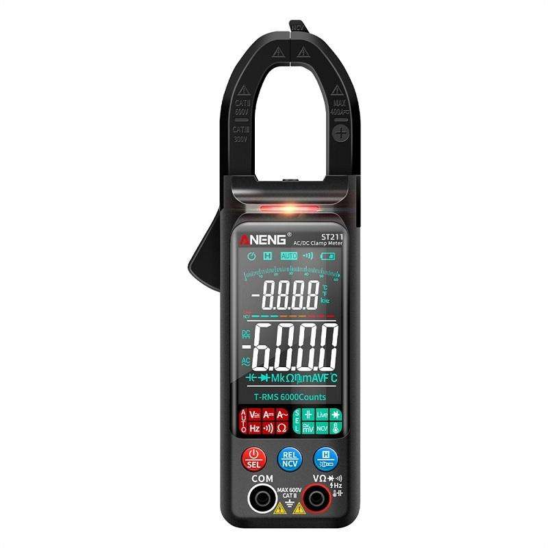 ANENG Large Screen Multi-Function Clamp Fully Automatic Smart Multimeter, Specification: ST212 Bl...