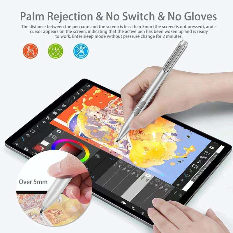 F94S For Microsoft Surface Series Stylus Pen 1024 Pressure Level Electronic Pen(Silver)