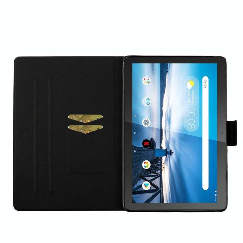 For Lenovo Tab M10 X605F X505 Colored Drawing Pattern Horizontal Flip Leather Case with Holder & ...
