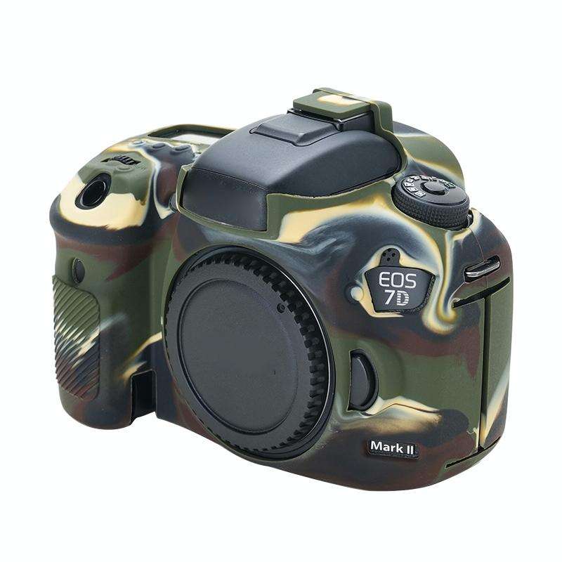 For Canon EOS 7D Mark II Soft Silicone Protective Case (Camouflage)