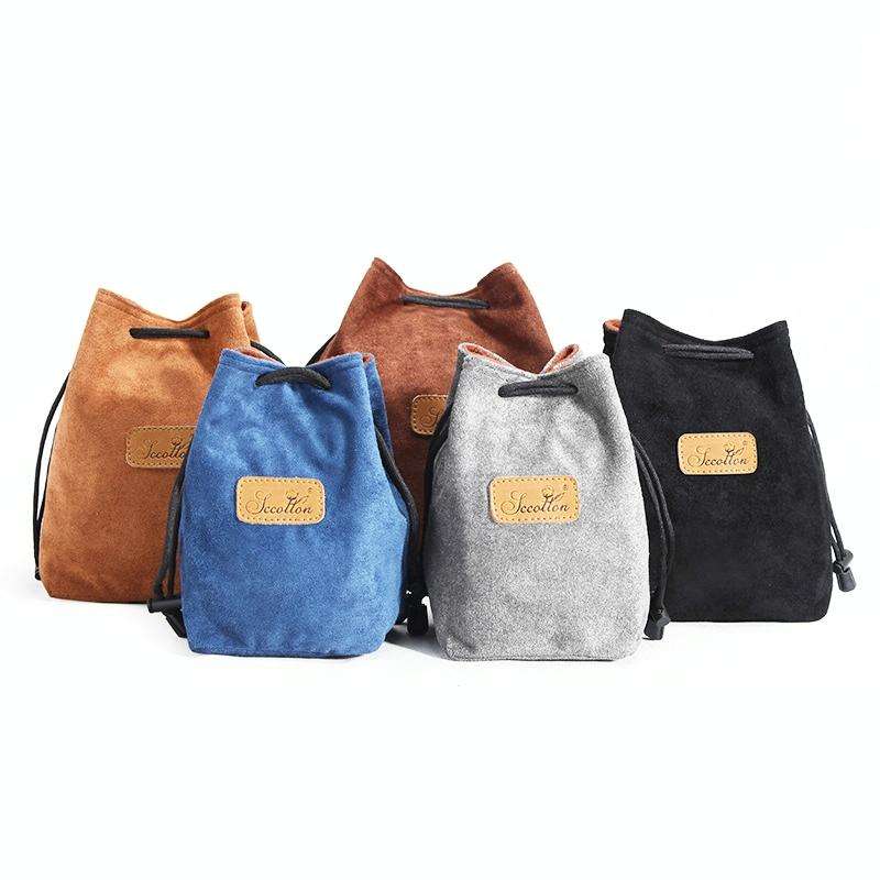 S.C.COTTON Liner Shockproof Digital Protection Portable SLR Lens Bag Micro Single Camera Bag Roun...