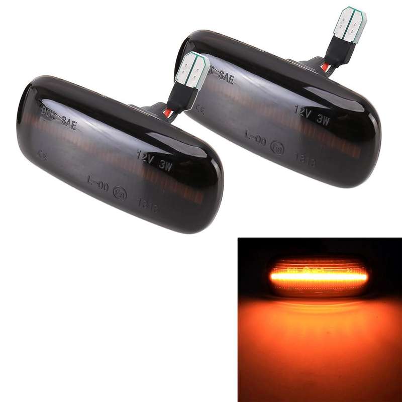 2 PCS DC12V / 3W Car LED Dynamic Blinker Side Lights Flowing Water Turn Signal Light for Audi, Ye...