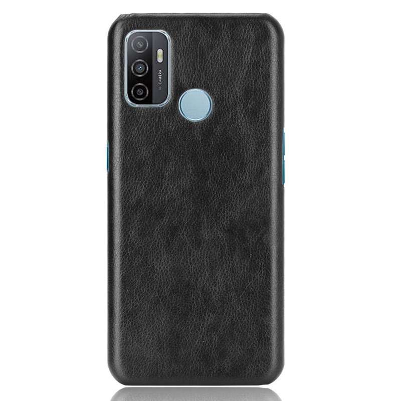 For OPPO A53 (2020) / A32 (2020) Shockproof Litchi Texture PC + PU Case(Black)