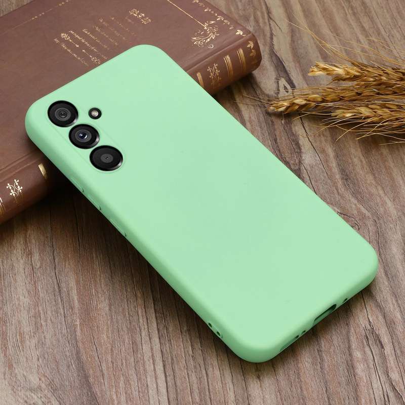For Samsung Galaxy A34 5G Pure Color Liquid Silicone Shockproof Phone Case(Green)
