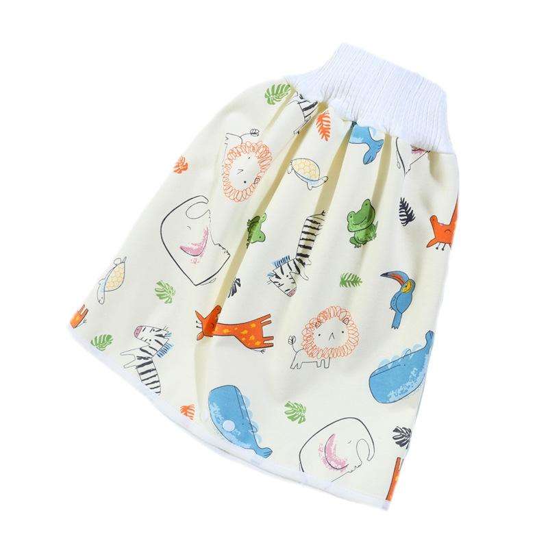 Baby Water-Proof And Leak-Proof Cloth Diapers Children Washable Cotton Cloth Bed-Wetting Skirt Pa...