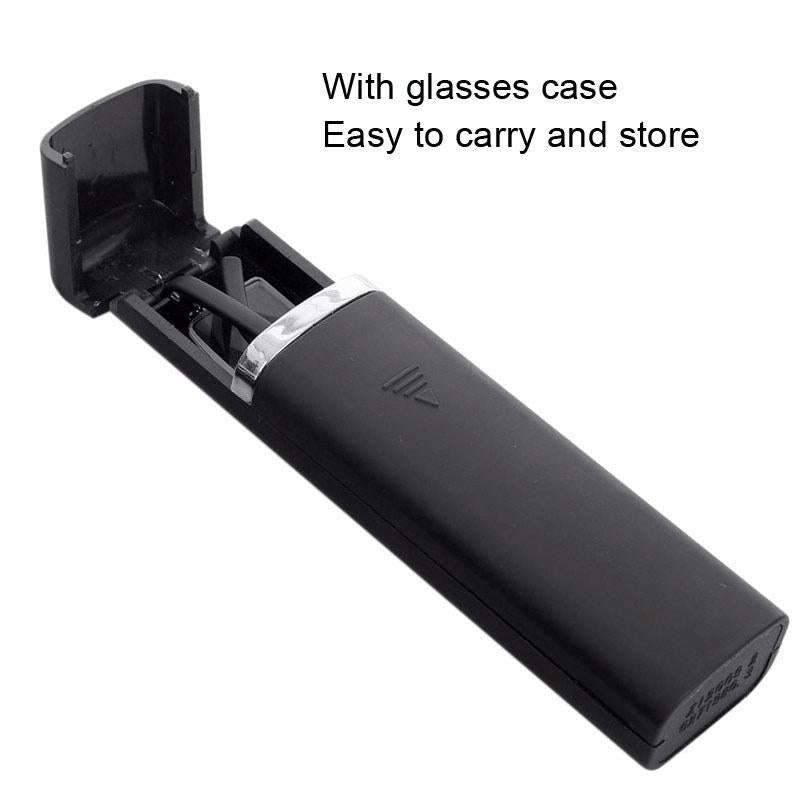 TR90 Seniors Clear Glasses With Portable Case Lightweight Presbyopic Glasses, Degree: +4.00(Red)