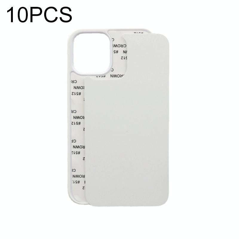 For iPhone 14 10 PCS 2D Blank Sublimation Phone Case(White)