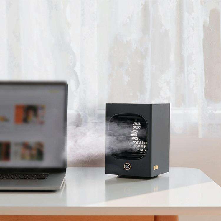 Small Home Desktop Air Conditioner Chiller Cooling Fan(Black)