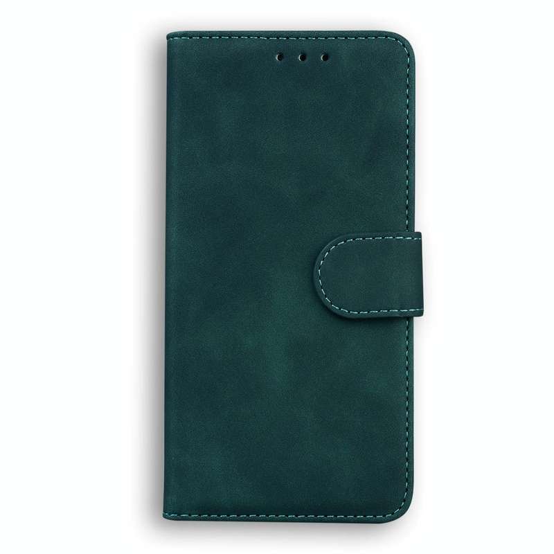 For Tecno Camon 16 Premier CE9 Skin Feel Pure Color Flip Leather Phone Case(Green)