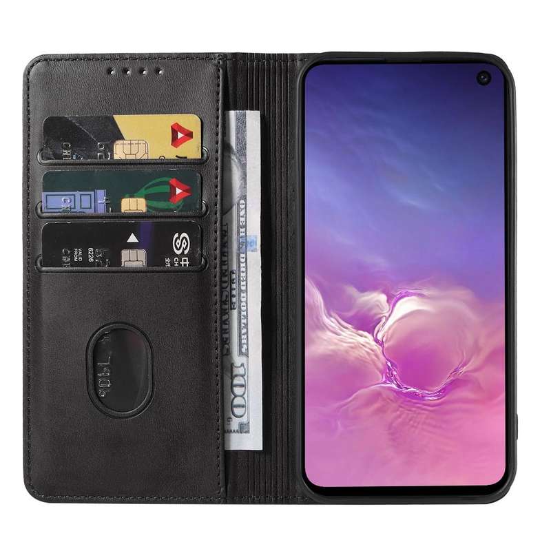 For Samsung Galaxy S10e Magnetic Closure Leather Phone Case(Black)